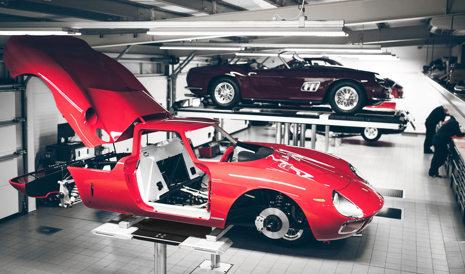Ferrari 250LM in the Workshop